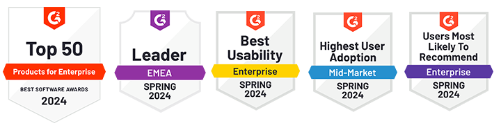 Badges G2 gagnés par l'évaluation des tiers de Descartes