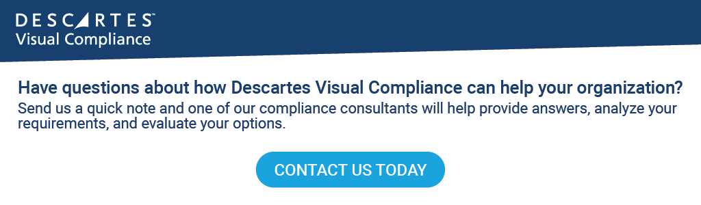 Contact Descartes Visual Compliance